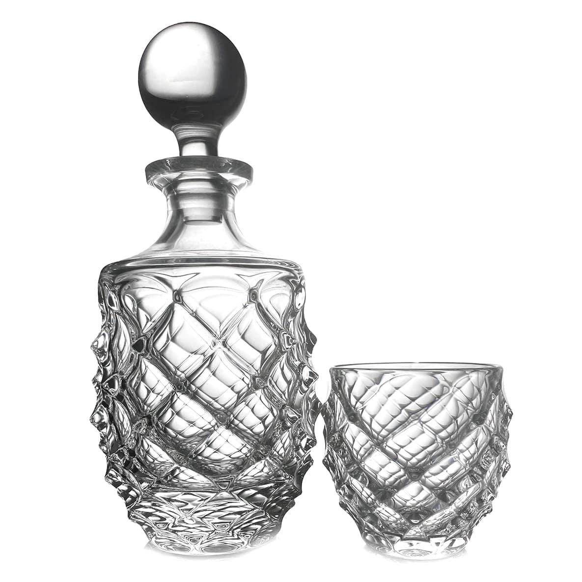 Decantor si pahare Morris pentru whisky din cristal Bohemia