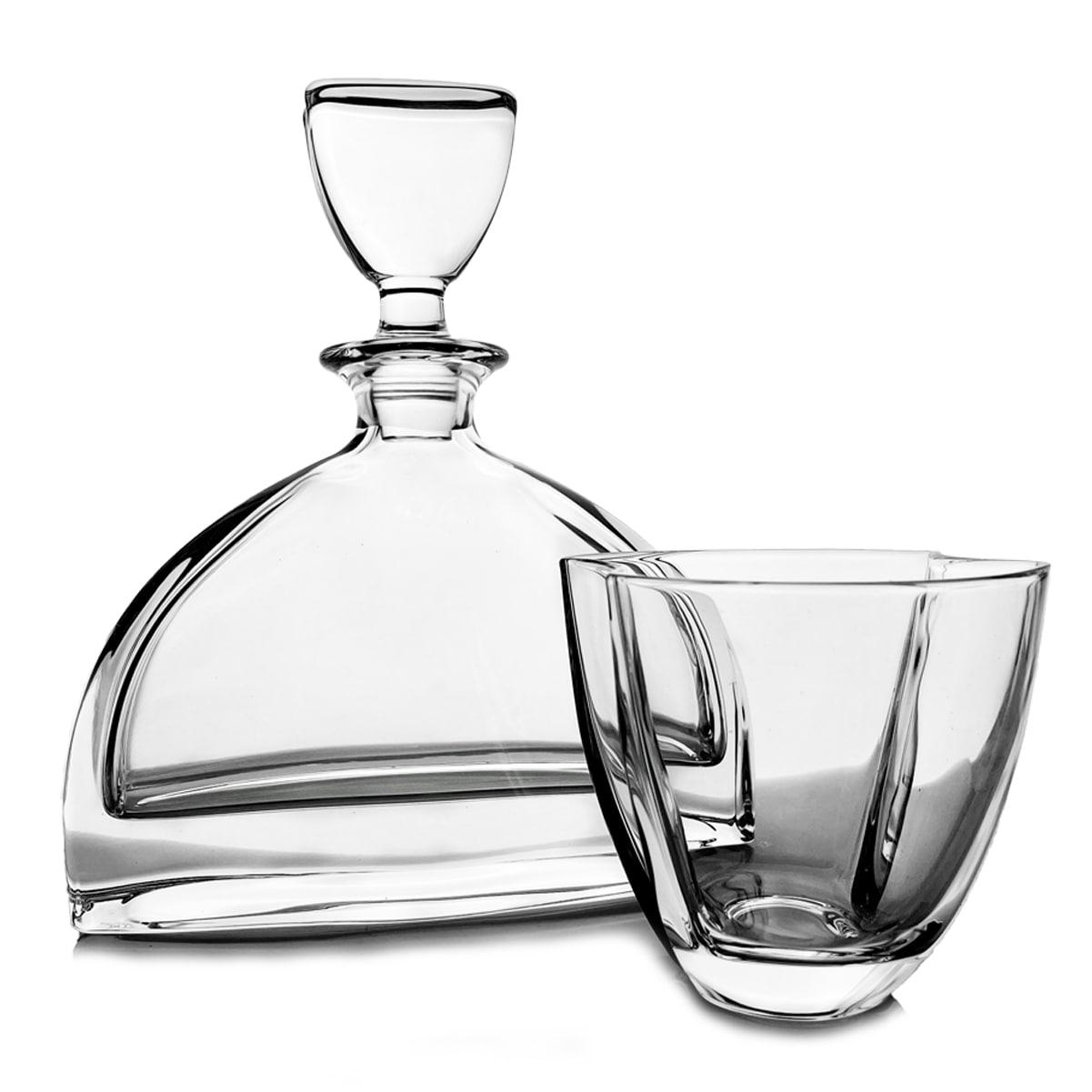 Decantor si pahare Nemo pentru whisky din cristal Bohemia